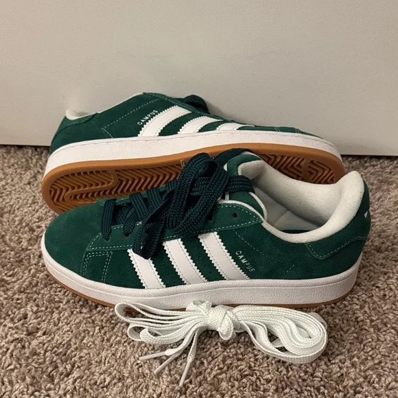 NWT Adidas Campus 00s Dark Green Sneakers J Size 5.5 W7 - Picture 15 of 16